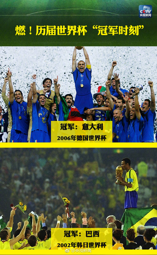 燃!历届世界杯"冠军时刻"